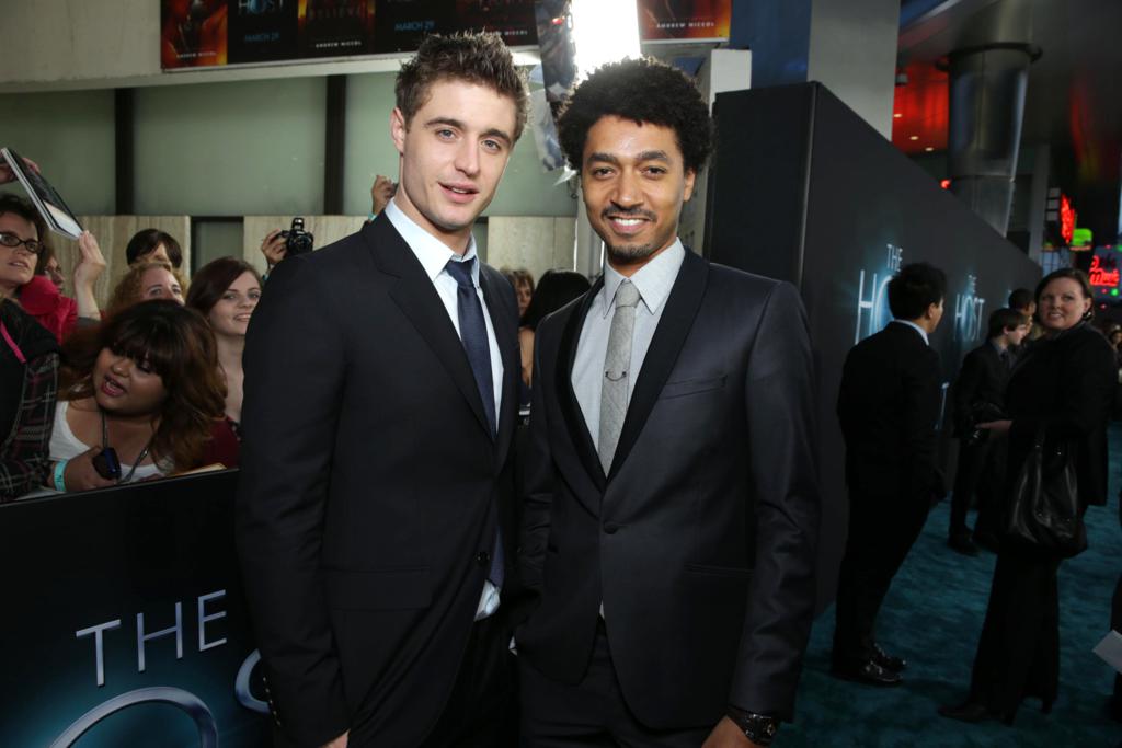 Max Irons and Shawn Carter Peterson Working Author